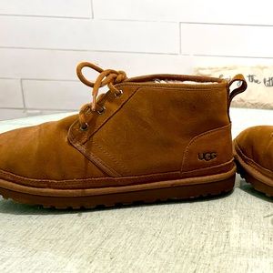 Men’s UGG boots size 10 brown fur inside